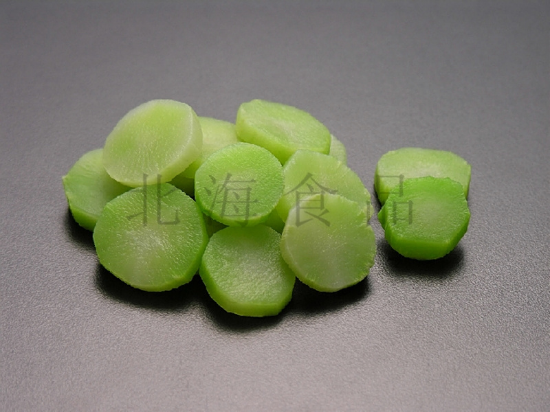 绿花菜茎圆片形