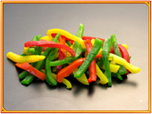 new orleans tri-color mix of pepper with vegetables