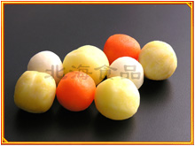 eastern european style four-color ball shaped vegetables