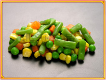 american style four-color mix of beans with vegetables
